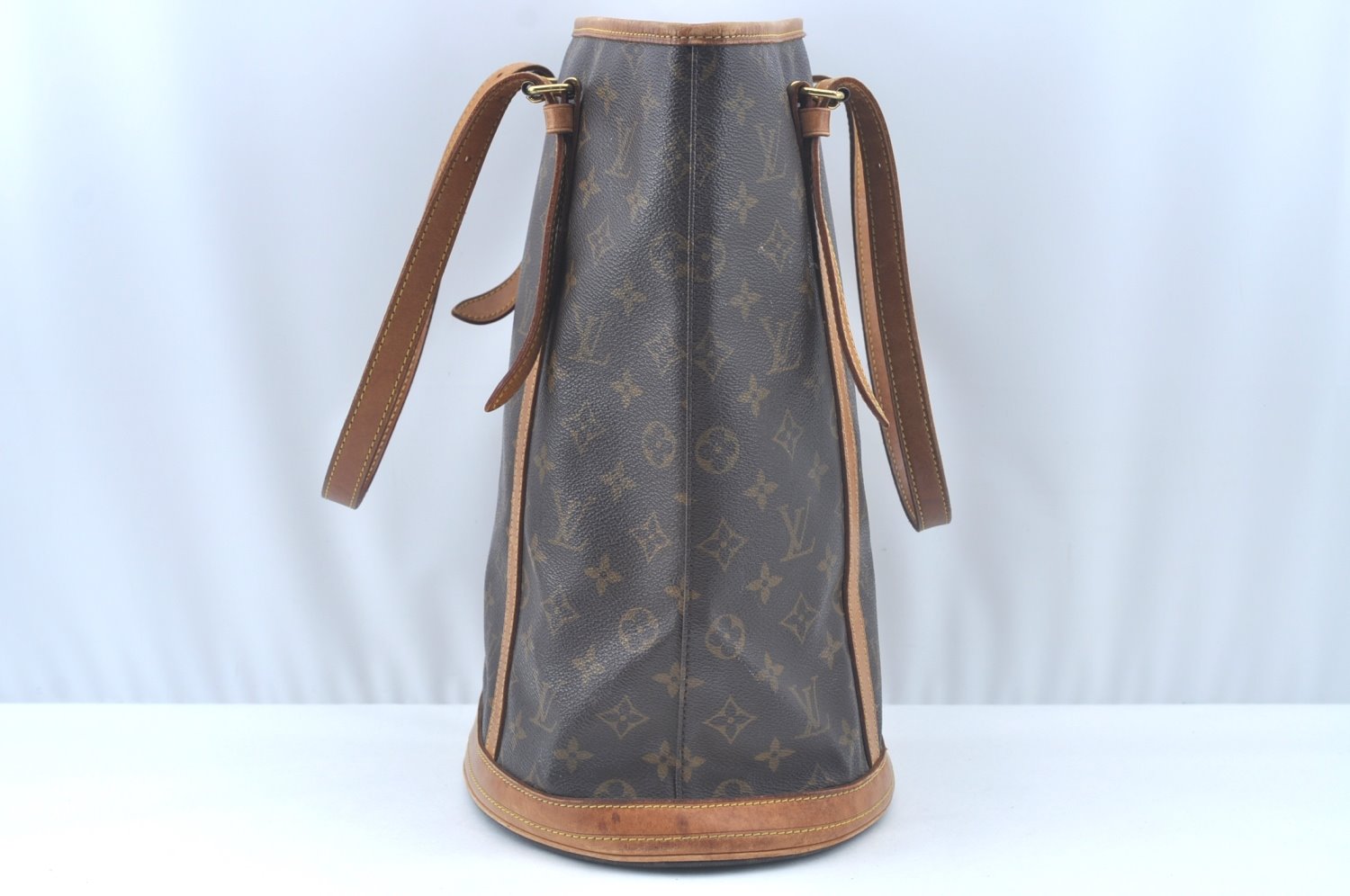 Authentic Louis Vuitton Monogram Bucket GM Shoulder Tote Bag M42236 LV Junk L0156
