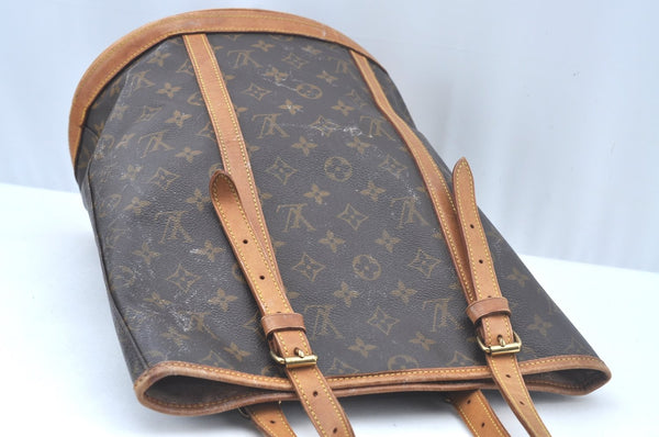 Authentic Louis Vuitton Monogram Bucket GM Shoulder Tote Bag M42236 LV Junk L0156
