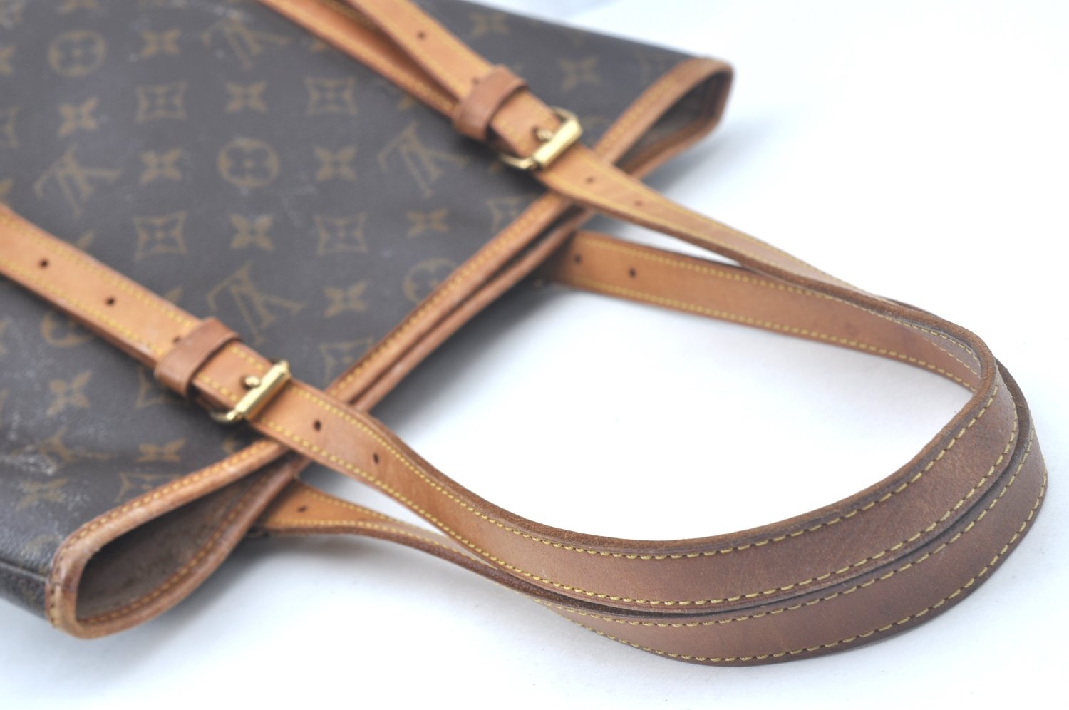 Authentic Louis Vuitton Monogram Bucket GM Shoulder Tote Bag M42236 LV Junk L0156