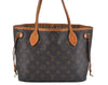 Authentic Louis Vuitton Monogram Neverfull PM Shoulder Tote Bag M40155 LV L0158