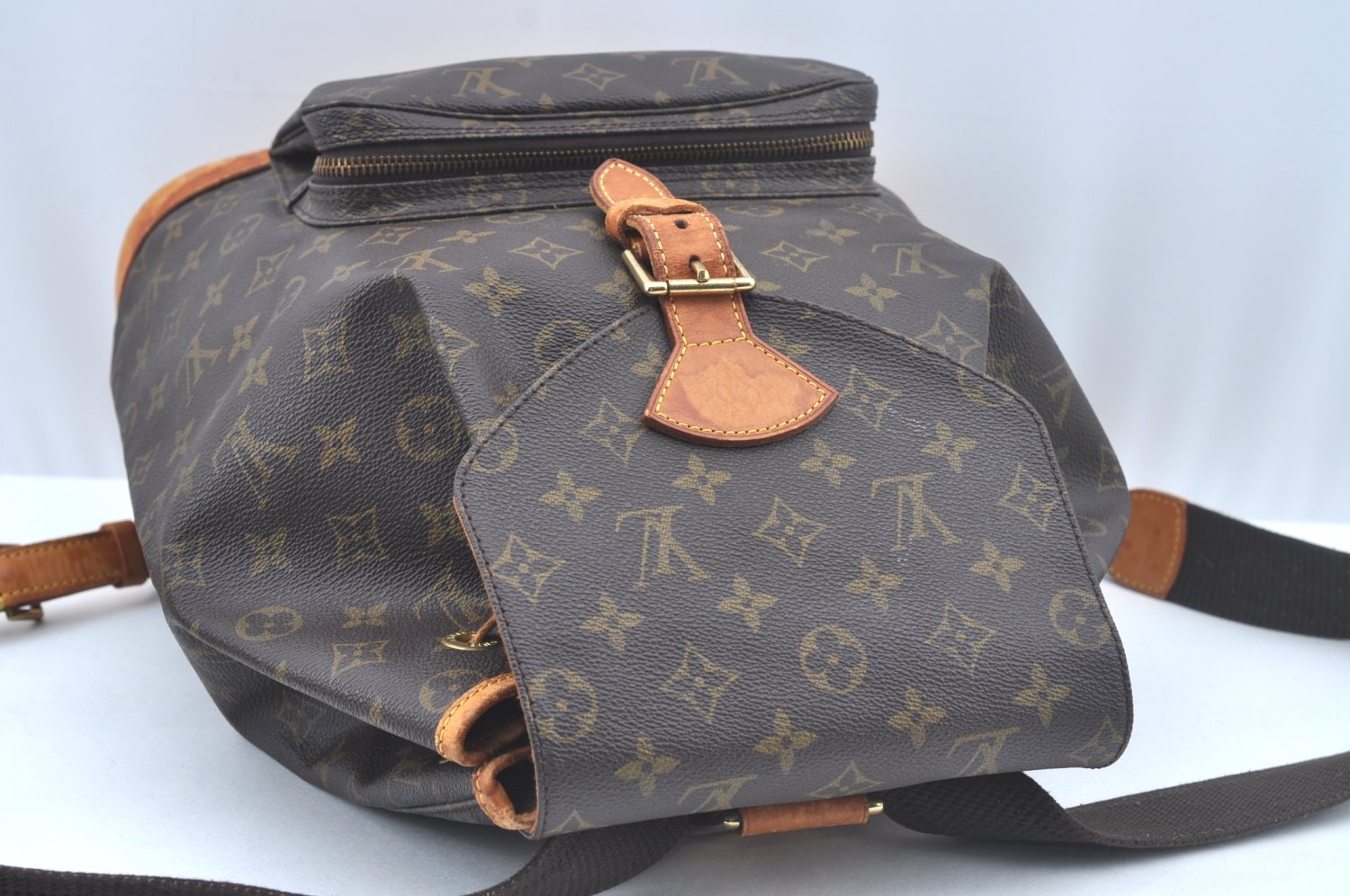 Authentic Louis Vuitton Monogram Montsouris GM Backpack M51135 LV L0159