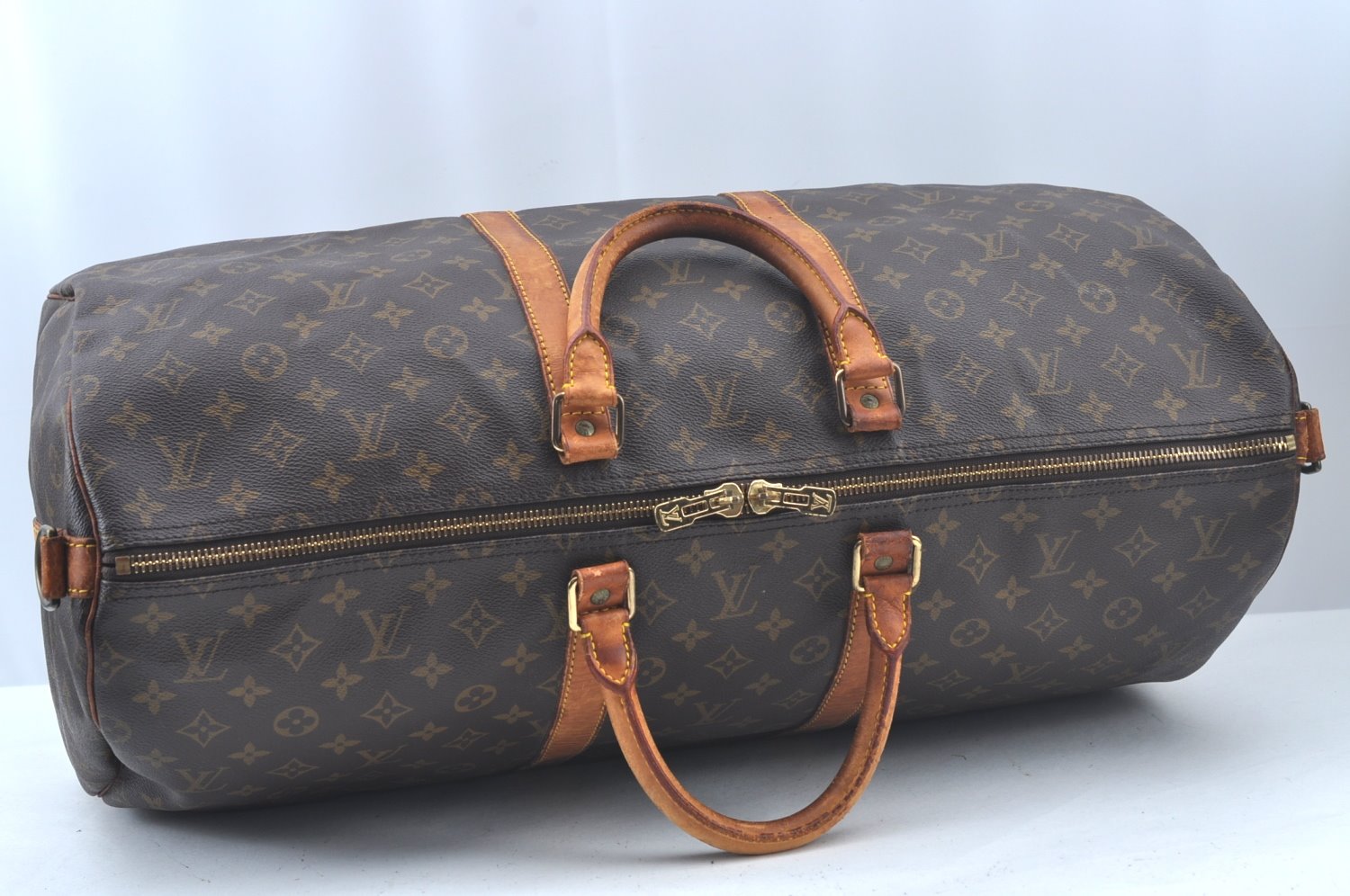 Authentic Louis Vuitton Monogram Keepall Bandouliere 55 M41414 Boston Bag L0161