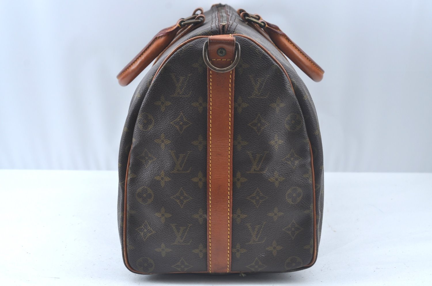 Auth Louis Vuitton Monogram Keepall Bandouliere 45 Boston Bag Old Model LV L0162