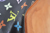 Auth Louis Vuitton Monogram Multicolor Petite Noe Drawstring Bag Black LV L0163