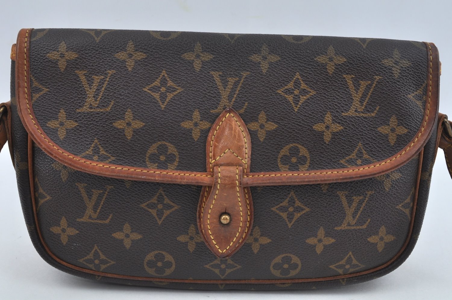 Authentic Louis Vuitton Monogram Gibeciere PM Shoulder Cross Bag M42248 LV L0165