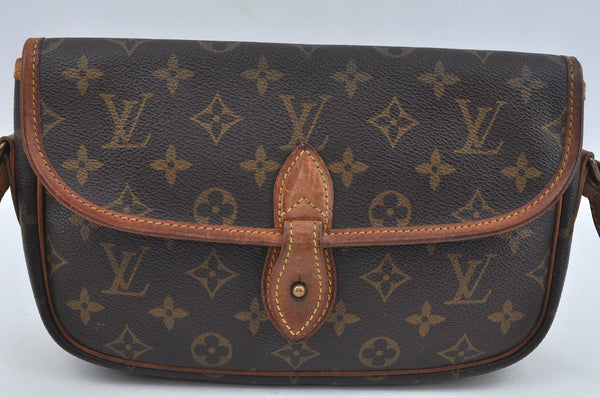 Authentic Louis Vuitton Monogram Gibeciere PM Shoulder Cross Bag M42248 LV L0165