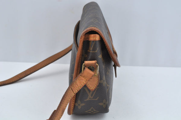 Authentic Louis Vuitton Monogram Gibeciere PM Shoulder Cross Bag M42248 LV L0165