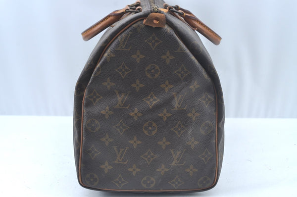 Authentic Louis Vuitton Monogram Speedy 40 Hand Boston Bag M41522 LV L0166