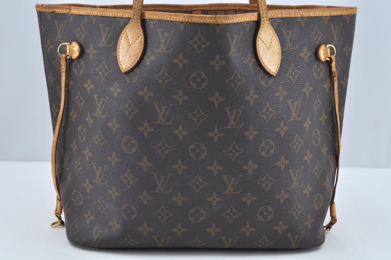 Authentic Louis Vuitton Monogram Neverfull MM Shoulder Tote Bag M40156 LV L0173