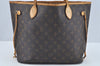 Authentic Louis Vuitton Monogram Neverfull MM Shoulder Tote Bag M40156 LV L0173