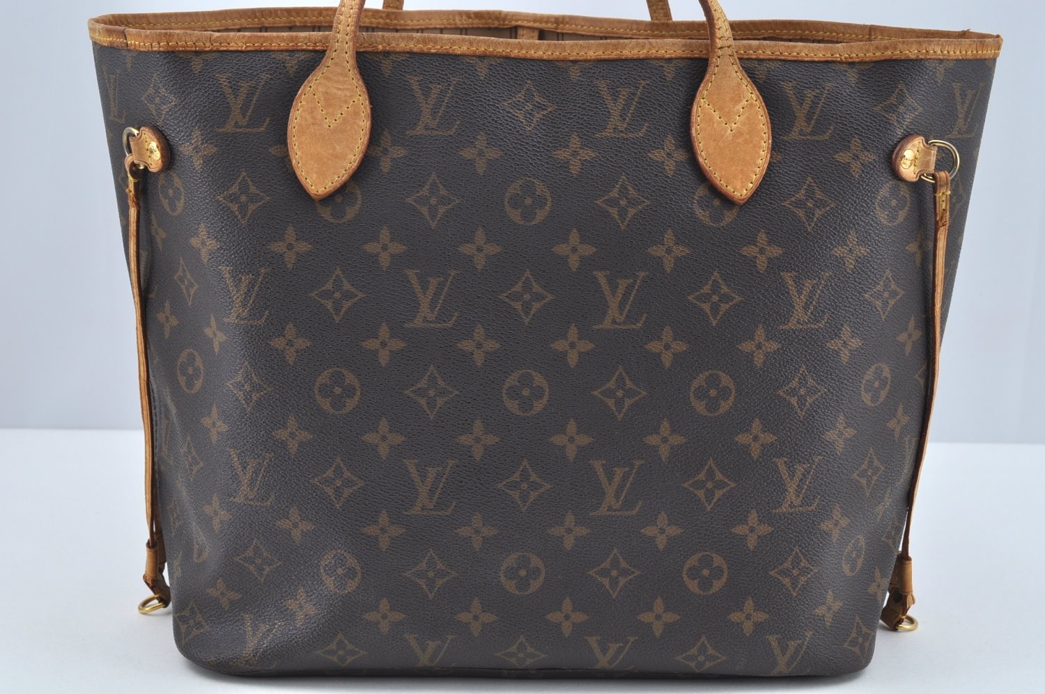 Authentic Louis Vuitton Monogram Neverfull MM Shoulder Tote Bag M40156 LV L0173