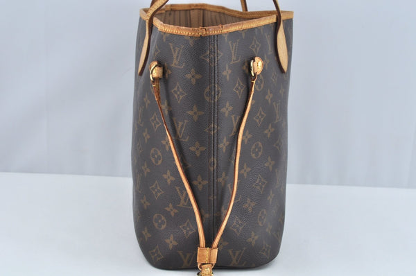 Authentic Louis Vuitton Monogram Neverfull MM Shoulder Tote Bag M40156 LV L0173