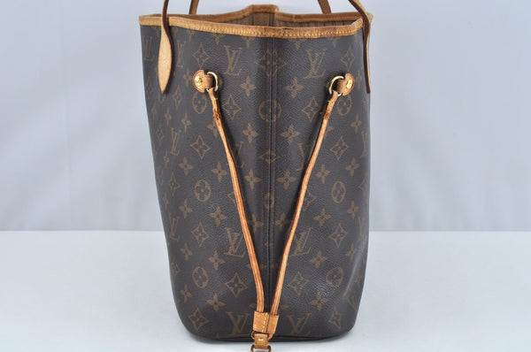 Authentic Louis Vuitton Monogram Neverfull MM Shoulder Tote Bag M40156 LV L0173