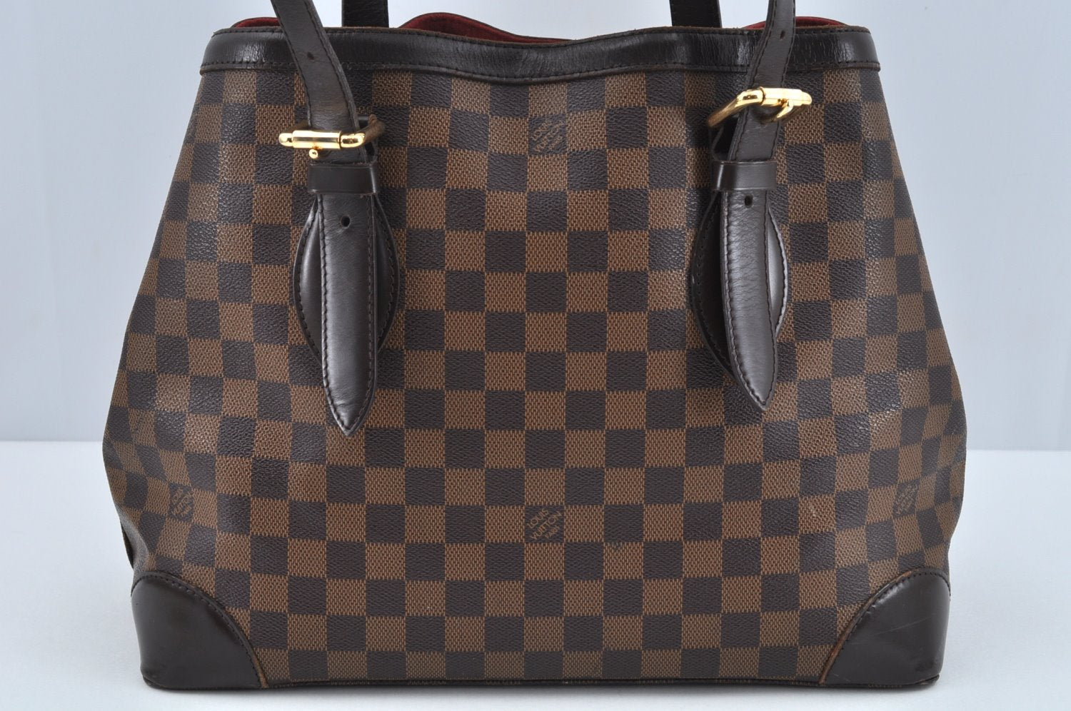 Authentic Louis Vuitton Damier Hampstead MM Shoulder Tote Bag N51204 LV L0174