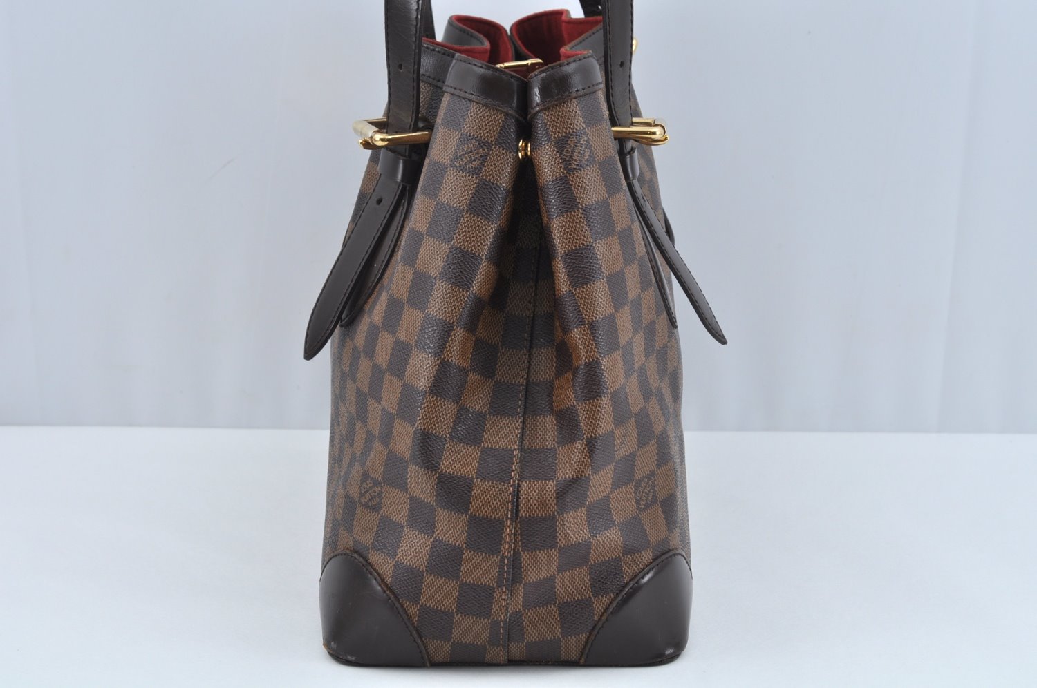 Authentic Louis Vuitton Damier Hampstead MM Shoulder Tote Bag N51204 LV L0174