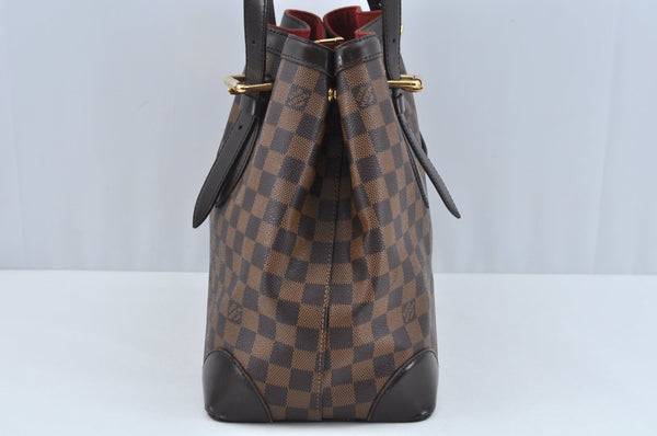 Authentic Louis Vuitton Damier Hampstead MM Shoulder Tote Bag N51204 LV L0174