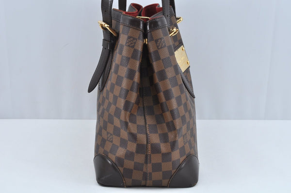 Authentic Louis Vuitton Damier Hampstead MM Shoulder Tote Bag N51204 LV L0174