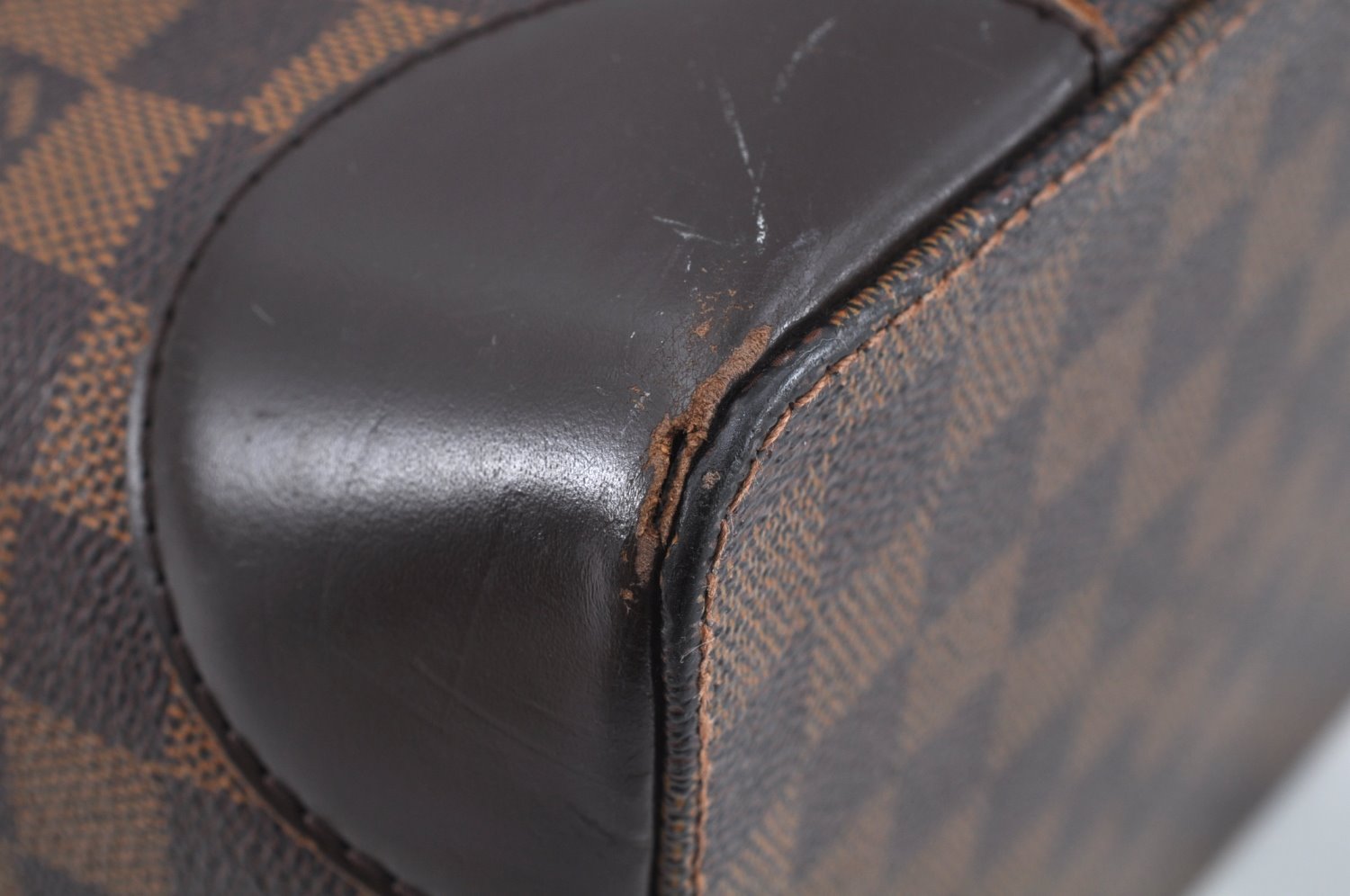 Authentic Louis Vuitton Damier Hampstead MM Shoulder Tote Bag N51204 LV L0174