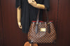Authentic Louis Vuitton Damier Hampstead MM Shoulder Tote Bag N51204 LV L0174