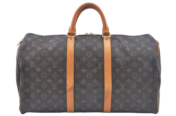 Authentic Louis Vuitton Monogram Keepall 50 Travel Boston Bag M41426 LV L0176