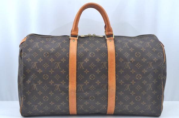 Authentic Louis Vuitton Monogram Keepall 50 Travel Boston Bag M41426 LV L0176