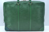 Authentic Louis Vuitton Epi Porte Documents Voyage Briefcase M54474 Green  L0180
