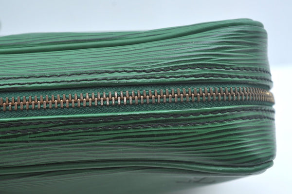 Authentic Louis Vuitton Epi Porte Documents Voyage Briefcase M54474 Green  L0180