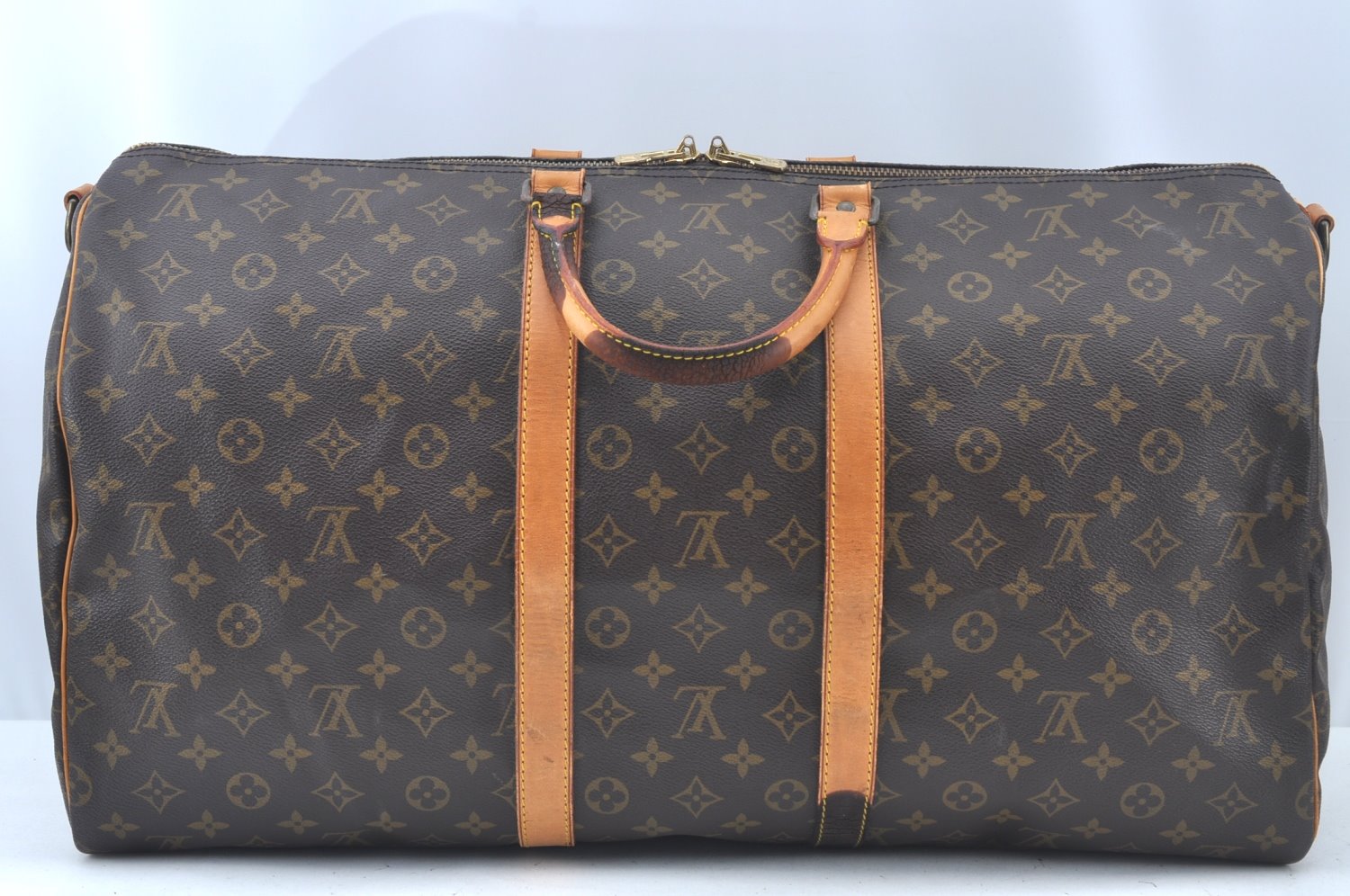 Authentic Louis Vuitton Monogram Keepall Bandouliere 55 M41414 Boston Bag L0182