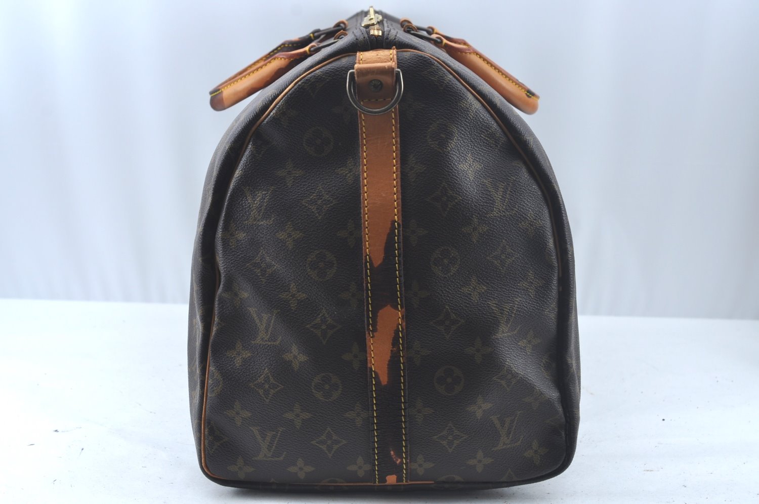 Authentic Louis Vuitton Monogram Keepall Bandouliere 55 M41414 Boston Bag L0182