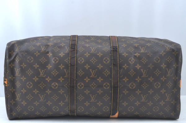 Authentic Louis Vuitton Monogram Keepall Bandouliere 55 M41414 Boston Bag L0182