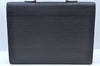 Authentic Louis Vuitton Epi Serviette Fermoir Briefcase M54352 Black LV L0185