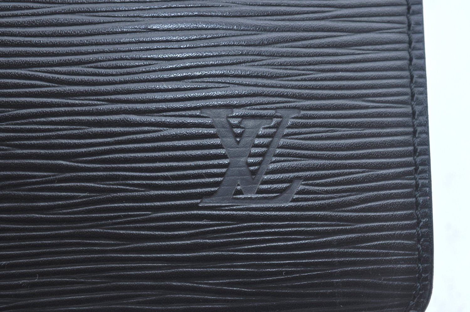 Authentic Louis Vuitton Epi Serviette Fermoir Briefcase M54352 Black LV L0185