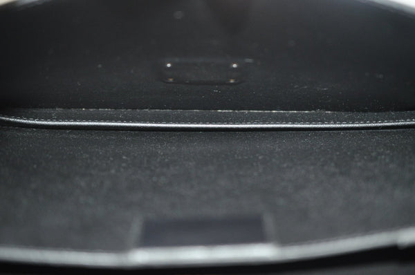 Authentic Louis Vuitton Epi Serviette Fermoir Briefcase M54352 Black LV L0185