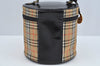 Authentic Burberrys Nova Check Shoulder Cross Body Bag Canvas Beige L0187