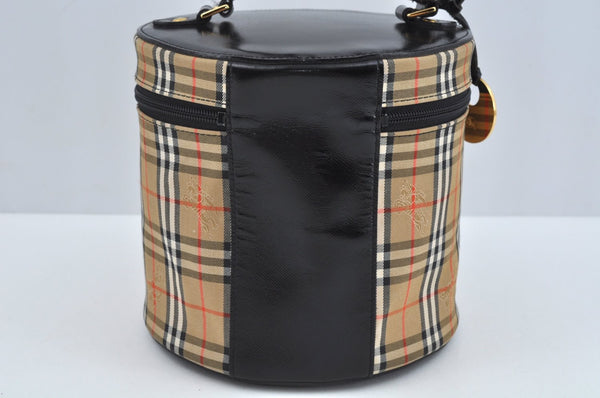 Authentic Burberrys Nova Check Shoulder Cross Body Bag Canvas Beige L0187