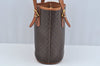 Authentic CELINE Macadam Blason Pattern Hand Bag Canvas Leather Brown L0188