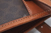 Authentic CELINE Macadam Blason Pattern Hand Bag Canvas Leather Brown L0188
