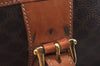 Authentic CELINE Macadam Blason Pattern Hand Bag Canvas Leather Brown L0188
