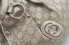 Authentic GUCCI Sukey Guccissima Hand Bag GG Leather 211944 Silver L0189