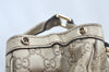 Authentic GUCCI Sukey Guccissima Hand Bag GG Leather 211944 Silver L0189