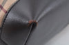 Authentic BURBERRY Vintage Nova Check PVC Leather Hand Bag Beige L0192