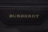 Authentic BURBERRY Vintage Nova Check PVC Leather Hand Bag Beige L0192