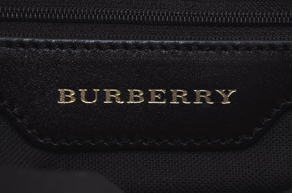 Authentic BURBERRY Vintage Nova Check PVC Leather Hand Bag Beige L0192