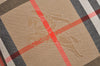 Authentic BURBERRY Vintage Nova Check Canvas Leather Hand Bag Beige L0193