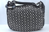 Authentic JIMMY CHOO Vintage Leather Studs Shoulder Hand Bag Purse Black L0196