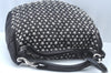Authentic JIMMY CHOO Vintage Leather Studs Shoulder Hand Bag Purse Black L0196
