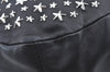 Authentic JIMMY CHOO Vintage Leather Studs Shoulder Hand Bag Purse Black L0196