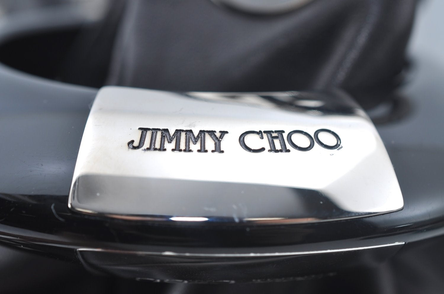 Authentic JIMMY CHOO Vintage Leather Studs Shoulder Hand Bag Purse Black L0196