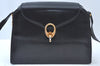 Authentic CELINE Shoulder Cross Body Bag Purse Leather Black L0197
