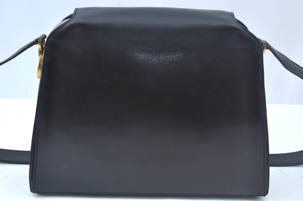 Authentic CELINE Shoulder Cross Body Bag Purse Leather Black L0197